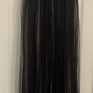 Massimo Dutti Black Sheer Maxi Skirt Size 4.  New with Tag!